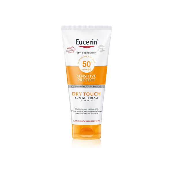 αντηλιακή προστασία Eucerin Sunscreen Gel-Cream Sensitive Protect Dry Touch SPF50+