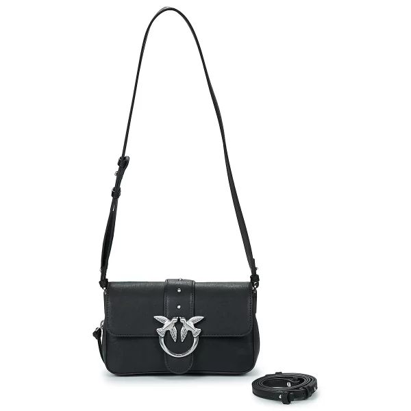 Τσάντες ώμου Pinko LOVE ONE SLOUCHY ZIP MINI VITELLO BIKER