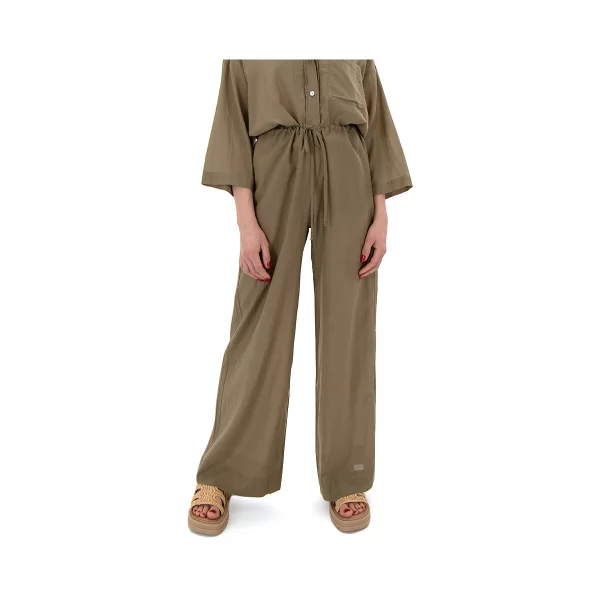 Παντελόνια Black N Black ELASTIC HIGH WAIST WIDE LEG PANTS WOMEN BLACK BLACK