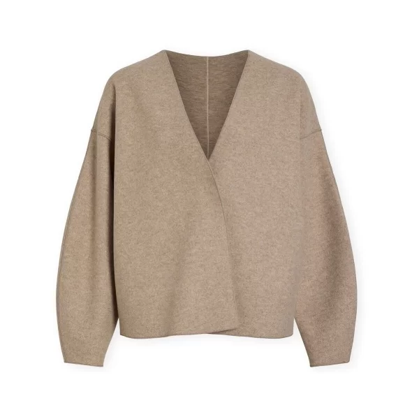 Παλτό Vila Noos Juice Loose Jacket - Natural Melange