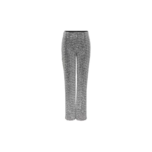 Καλσόν Only ONLFLAVY SEQUIN HIGH WAIST STRAIGHT FIT L.32 PANTS WOMEN