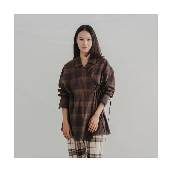 Μπλούζα Mirakaya Wrap Shirt - Xadrez