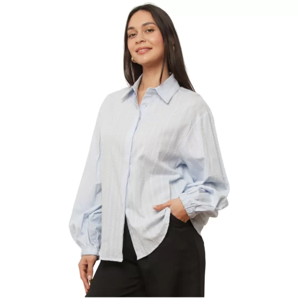 Πουκάμισο με μακριά μανίκια La Modeuse 77384_P183425