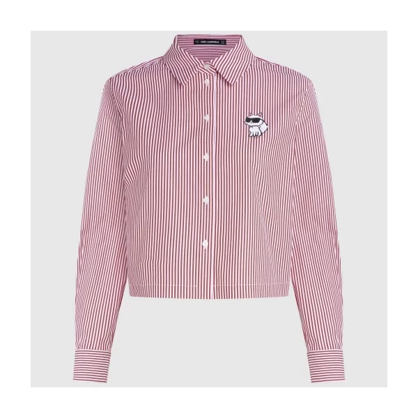 Πουκάμισα Karl Lagerfeld IKON CHOUPETTE CROPPED SHI