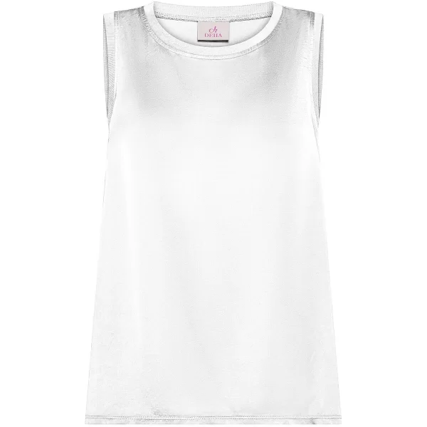 Αμάνικα/T-shirts χωρίς μανίκια Deha Flared Satin Front Top