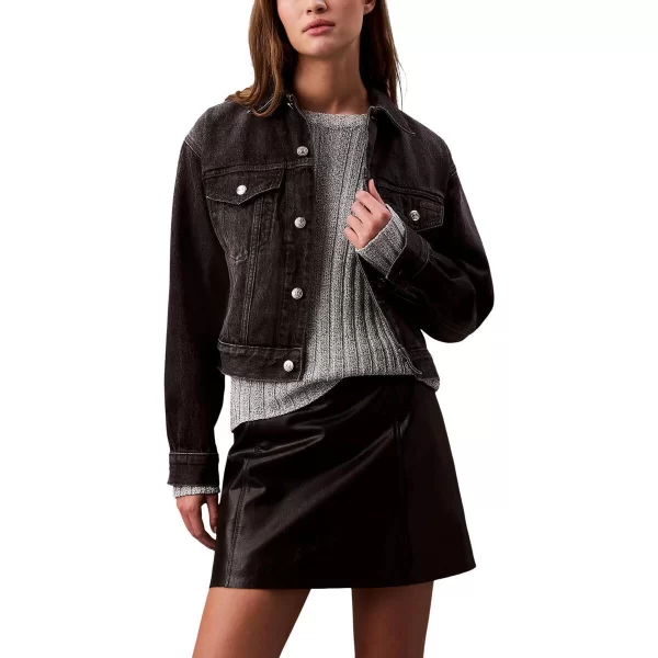 Τζιν Μπουφάν/Jacket Calvin Klein Jeans 90s TRUCKER BLACK FO LV047B741G