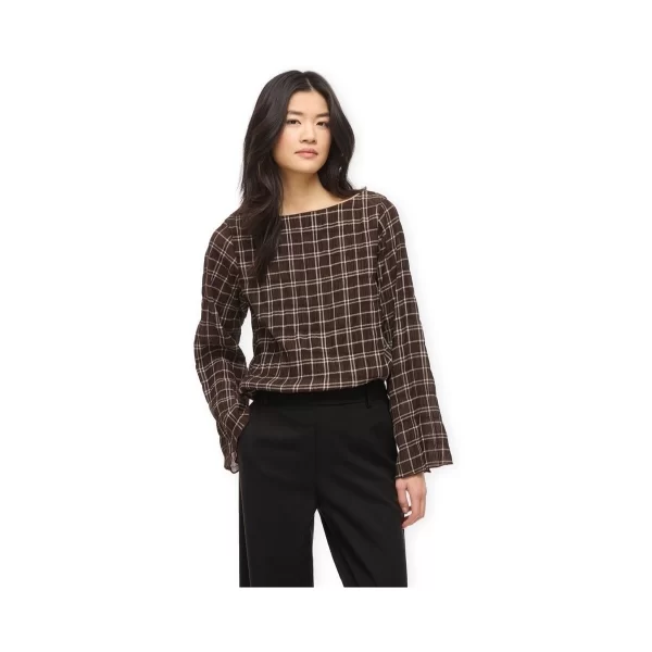 Μπλούζα Vila Top Ebla - Coffe Bean/Birch