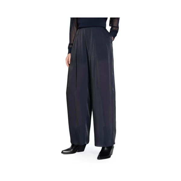Παντελόνια EAX HIGH WAIST WIDE LEG PANTS WOMEN