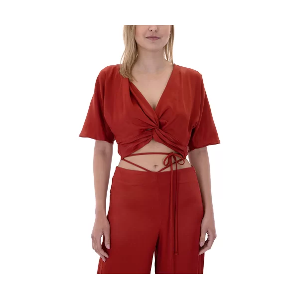 Μπλουζάκια με μακριά μανίκια Black N Black SHORTSLEEVE CROP TOP WOMEN BLACK BLACK