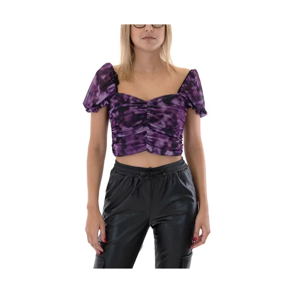 Μπλουζάκια με μακριά μανίκια Twenty-29 TULLE SHORTSLEEVE CROP TOP WOMEN