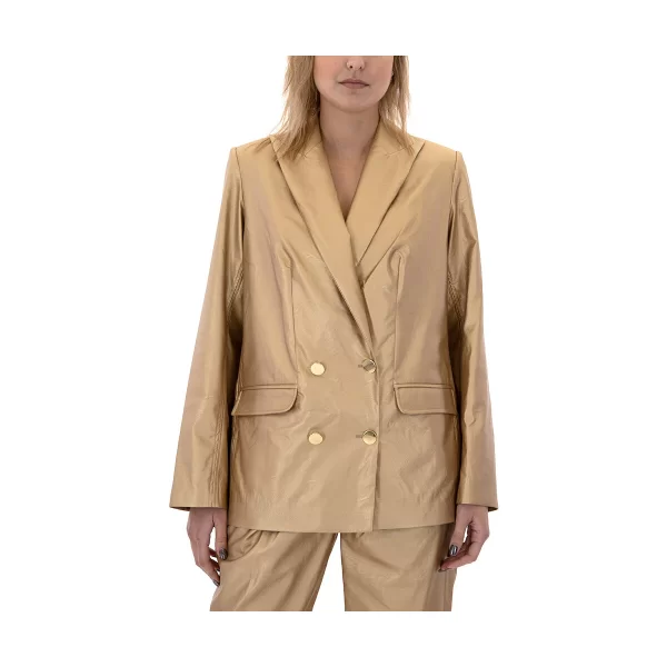Σακάκια Mi-Ro FAUX LEATHER OVERSIZED BLAZER WOMEN