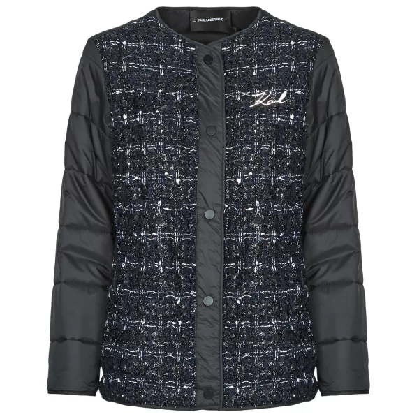 Karl Lagerfeld Χοντρό μπουφάν Karl Lagerfeld BOUCLE SHORT PADDED JACKET
