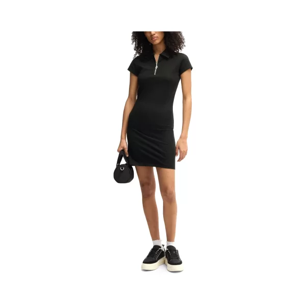 Φορέματα HUGO NERA ZIP PLACKET MINI POLO DRESS WOMEN
