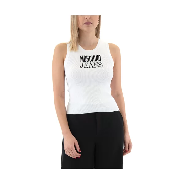 Moschino Μπλουζάκια με μακριά μανίκια Moschino KNITTED SLEEVELESS TOP WOMEN JEANS