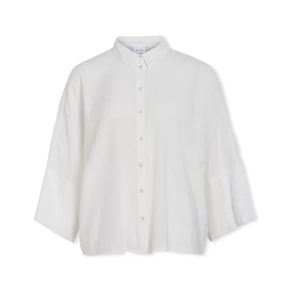 Μπλούζα Vila Aspyn 3/4 Loose Shirt - Cloud Dancer
