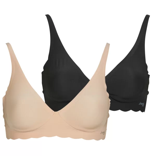 Τριγωνικά/ Χωρίς ενίσχυση Sloggi ZERO Microfibre 2.0 Soft Bra PACK DE 2