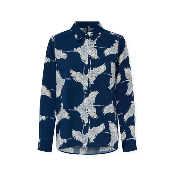 Πουκάμισο με μακριά μανίκια Only Nova Life Vis Shirt - Blue Dephts