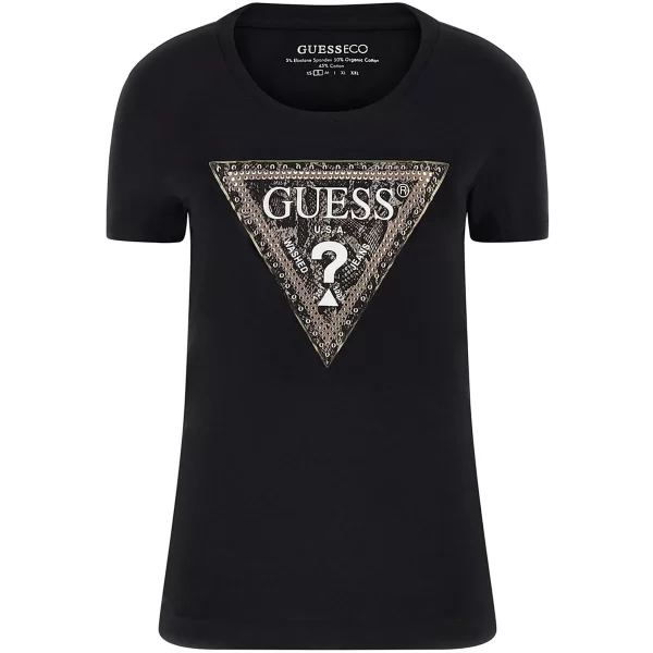 T-shirt με κοντά μανίκια Guess Ss Cn Triangle Python Tee