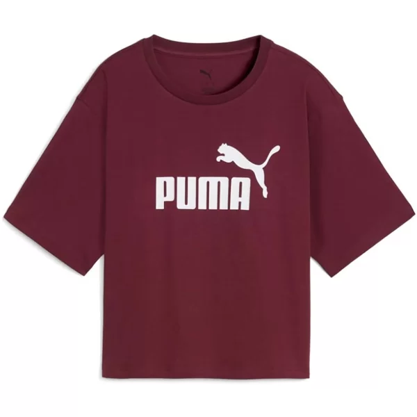 T-shirt με κοντά μανίκια Puma Ess Cropped No. 1 Logo Relaxed Tee