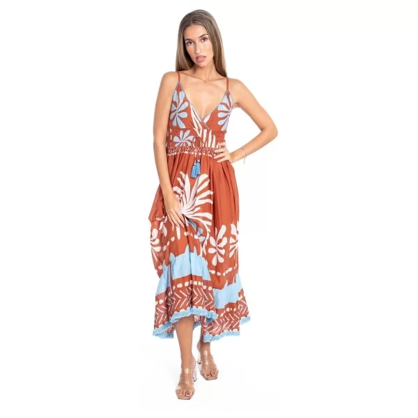 Μακριά Φορέματα Isla Bonita By Sigris Μακρύ Μίντι Φόρεμα