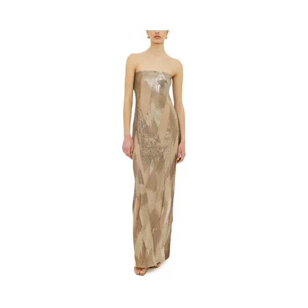 Dolce Domenica Φορέματα Dolce Domenica CORINA SEQUINED STRAPLESS MAXI DRESS WOMEN