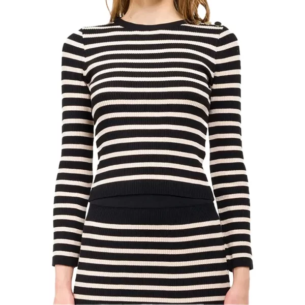 Φούτερ Kontatto Girocollo Righe E Bottoni