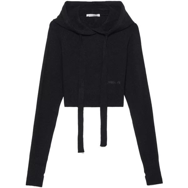 Hinnominate Fleece Hinnominate Maglia Corta Cappuccio Apertura Pollice E Ricamo