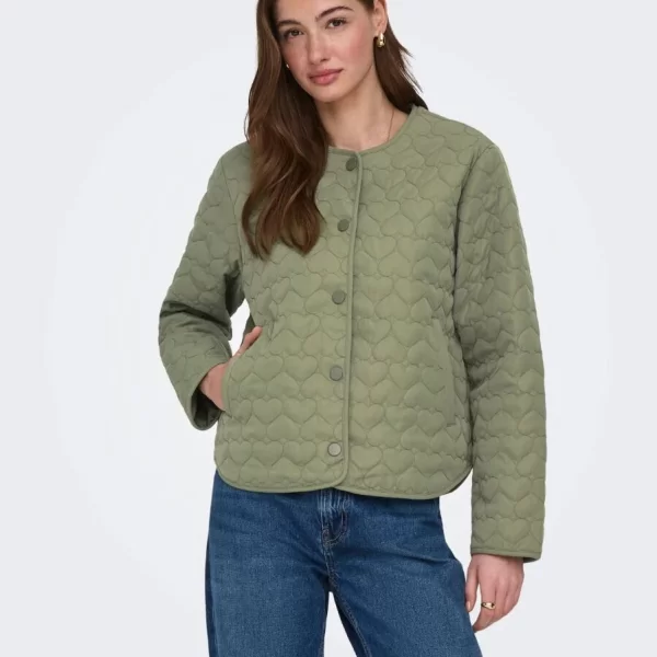 Only Heart Γυναίκειο Life Quilt Jacket 15366265 Πράσινο