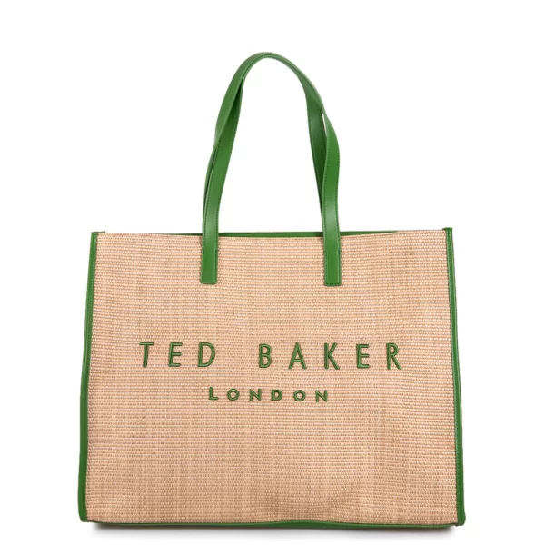 Ted Baker Pallmer Faux Raffia Large Icon 284036 Πράσινο