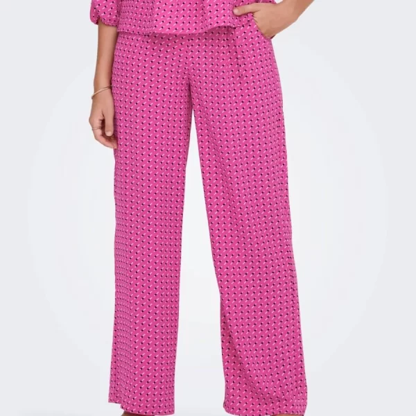 Only Naomi Palazzo Γυναικείο Παντελόνι 15284593 Ρόζ