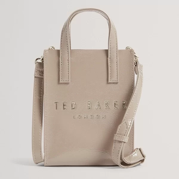 Ted Baker Ted Baker CRINKLE Mini Icon Bag 284045 Γκρι Μπεζ