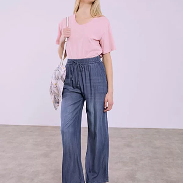 Παντελόνα με denim όψη SQ7591.1815+2