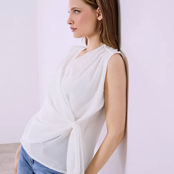 Κρουαζέ μπλούζα με δέσιμο SQ9420.4711+1