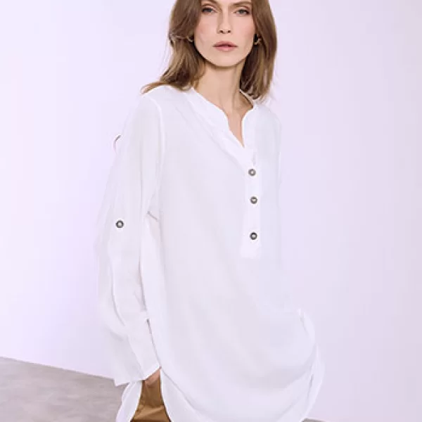 Μπλούζα oversized με κουμπιά SQ1518.4030+4