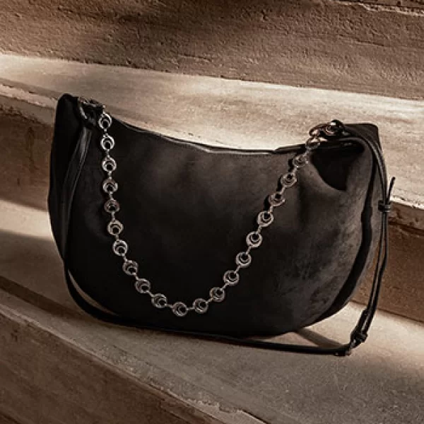 Τσάντα ώμου με σουέντ όψη WT1019.A821+2