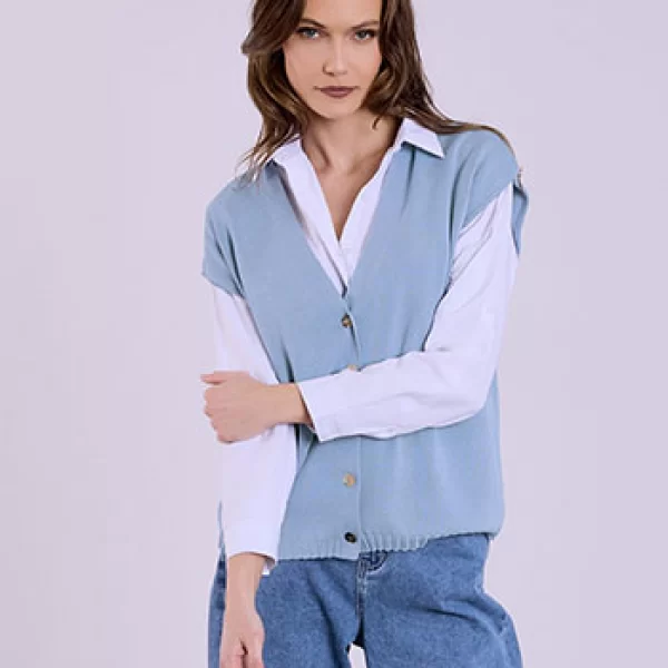 Γιλέκο μονόχρωμο SQ7583.5009+5