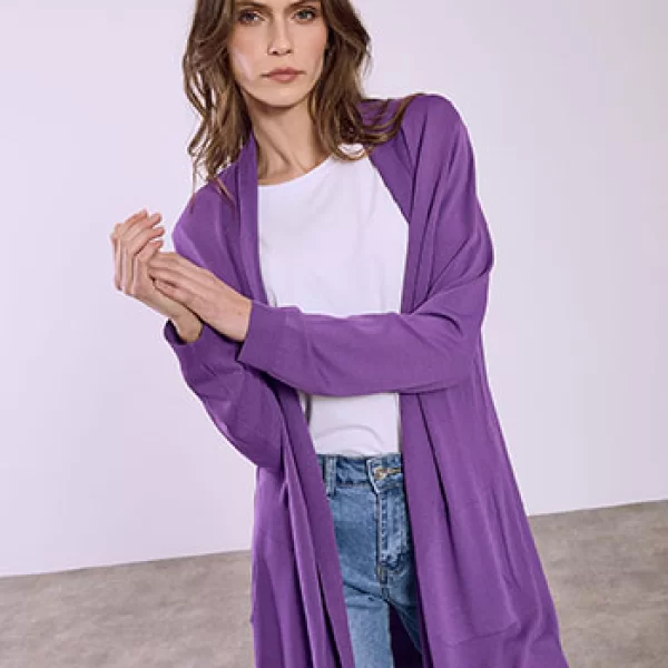 Ζακέτα μακριά με τσέπες SQ7616.5330+5