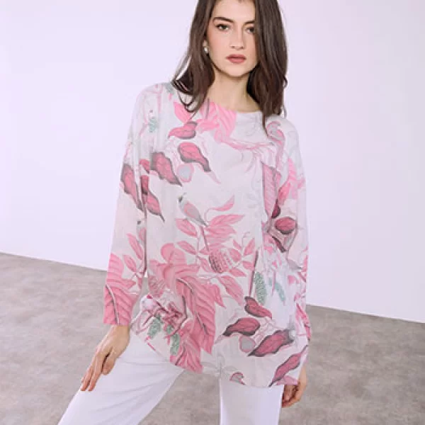 Celestino Μπλούζα φλοράλ oversized SQ7568.4020+3