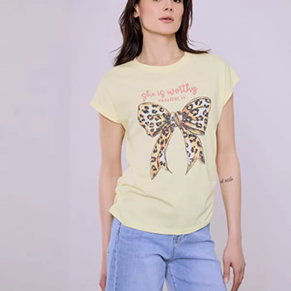 Μπλούζα με τύπωμα φιόγκο SQ7578.4258+3