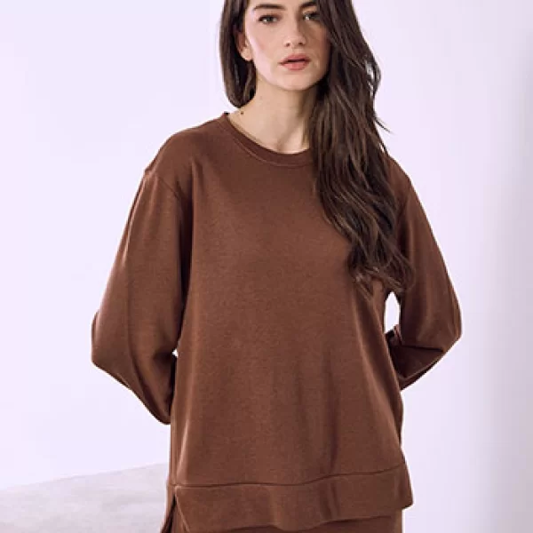 Μπλούζα ασύμμετρη με απαλή υφή SQ0028.4929+1