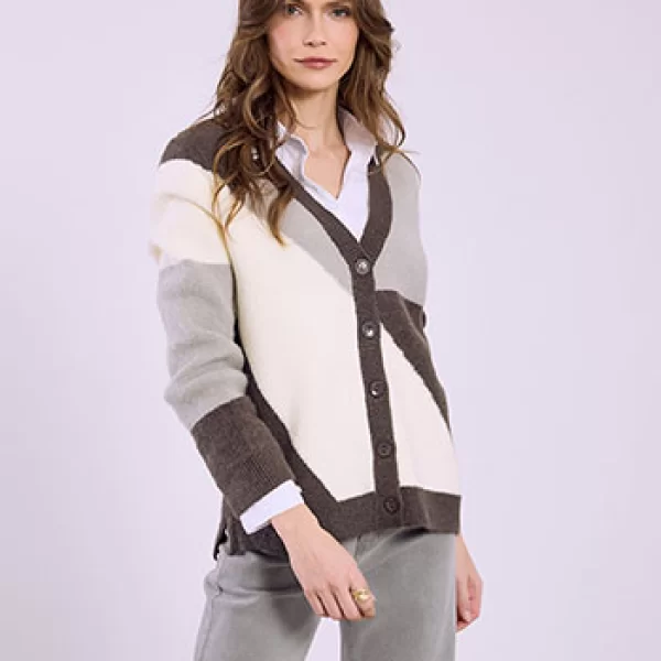 Ζακέτα χνουδωτή με σχέδια SQ7568.5272+2