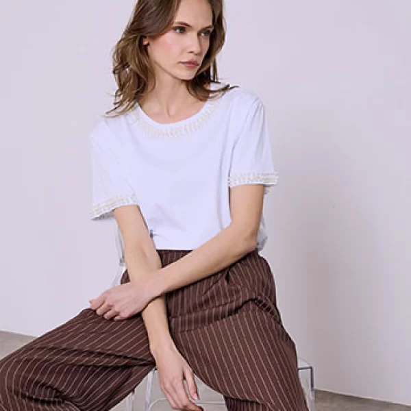 Μπλούζα με πέρλες SQ7572.4553+1