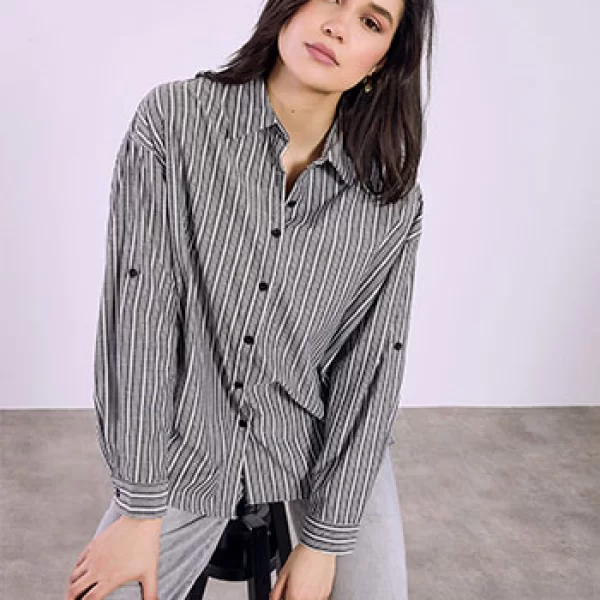 Πουκάμισο βαμβακερό ριγέ SQ7591.3026+2