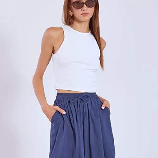 Σορτς ψηλόμεσο απο βισκόζη SN7613.1360+5