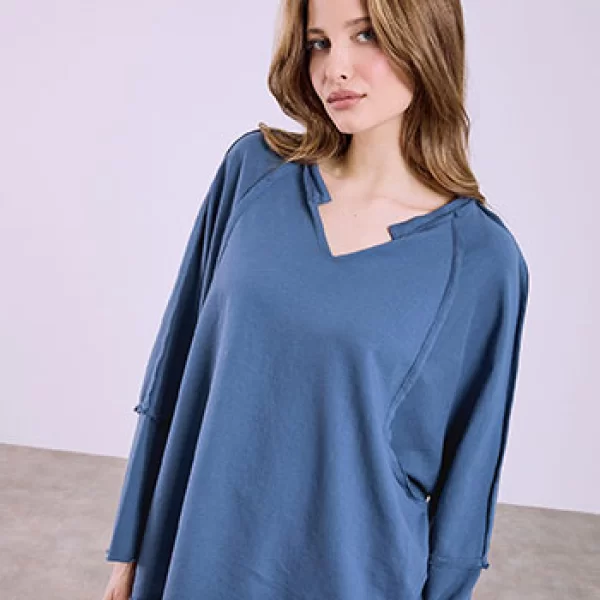 Μπλούζα με διακοσμητικές ραφές SQ7834.4922+4