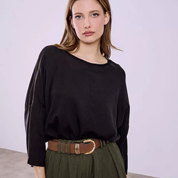 Μπλούζα με γυριστό μανίκι SQ7866.4192+3