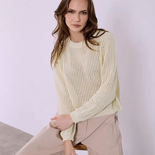 Μπλούζα διάτρητη πλεκτή SQ7693.4616+4