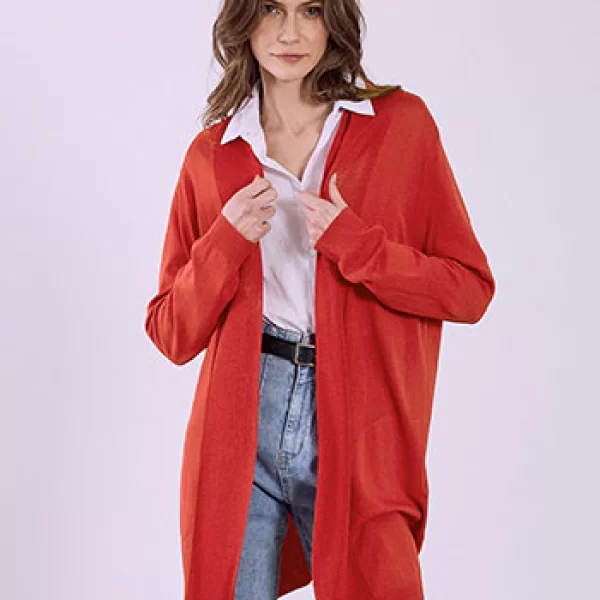 Ζακέτα μακριά με τσέπες SQ7616.5330+2