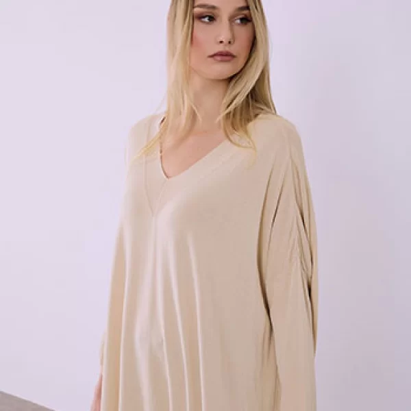 Μπλούζα μακριά λεπτής πλέξης SQ7587.4980+2