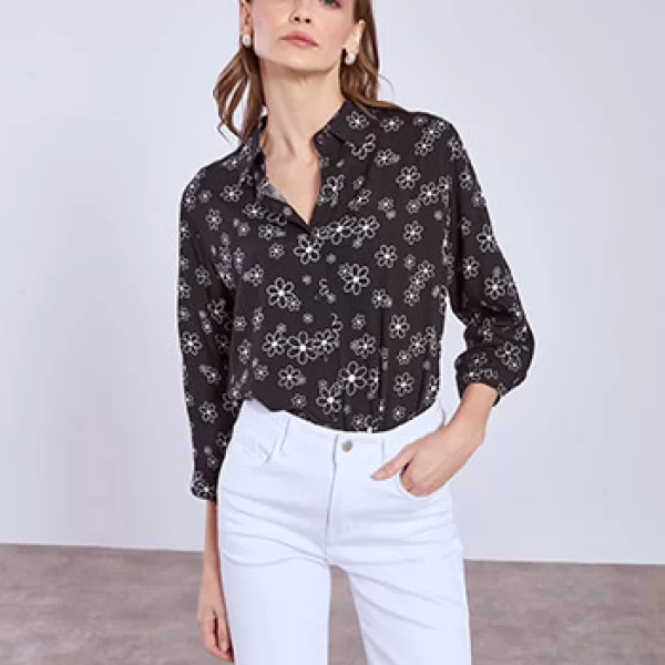 Πουκάμισο με λουλούδια SQ7616.3723+2